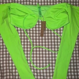 SKIMS Neon Green Long Sleeve Swim